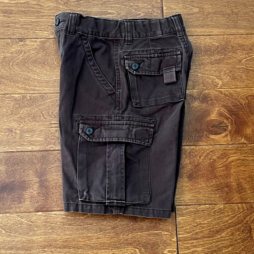 Vintage Kids Cargo Shorts Boys Sz 6 Brown - 100% Cotton